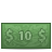 10dollar, Money DarkOliveGreen icon