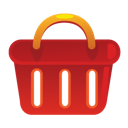 shopping basket, ecommerce Firebrick icon