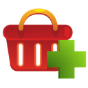 shopping basket, Add, ecommerce Firebrick icon