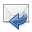 Sender, mail, reply Black icon