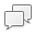 Chat, references, talk Black icon