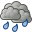 Rain, scattered, weather, showers DarkGray icon
