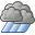 showers, weather, Rain DarkGray icon