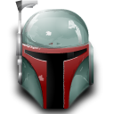 star wars, helmet, Boba fett Black icon