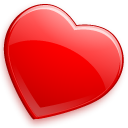 Heart, love, bookmark, glossy, Favourite Red icon