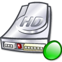 Hdd, mount Black icon