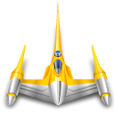 Naboo, star wars, starfighter Black icon