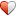 Heart, half Firebrick icon