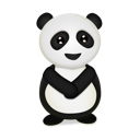 Animal, bear, panda Black icon