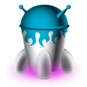 spaceship, Rocket Fuchsia icon