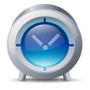 Clock, time, Blue Black icon