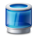 recycle bin, Trash, Blue Black icon