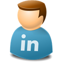 Linkedin, user SteelBlue icon
