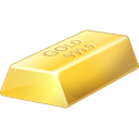 gold, Bar, bullion Black icon