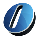 Blue o, O, Opera Black icon