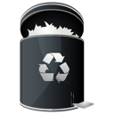Full, Dock, recycle Black icon