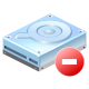 Disk, space, remove PaleTurquoise icon