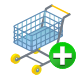 Add, ecommerce, shopping, Cart CadetBlue icon
