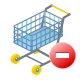 ecommerce, shopping, Cart, remove CadetBlue icon