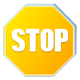 stop, sign Gold icon