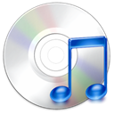 Cd, music, itunes Black icon