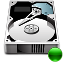 Hdd, mount Black icon