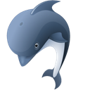 Animal, dolphin Black icon