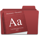 Folder, dictionary Sienna icon