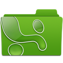 Folder, Excel, microsoft OliveDrab icon