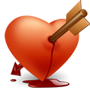 valentine's day, love, Heart Firebrick icon
