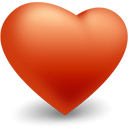 Heart, love Firebrick icon