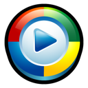 media, windows, player Black icon