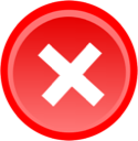 delete, remove, Exit Red icon