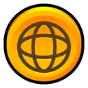 Norton, internet, security Orange icon