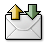 mail, receive, send Black icon