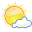 few, Clouds, weather Gold icon