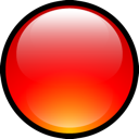 red, Ball, Aqua Icon