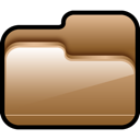 Brown, open, Folder Sienna icon