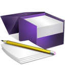 Box, Notes Black icon