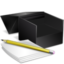 Notes, Box Black icon