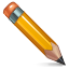 Edit, write, pencil DarkGoldenrod icon