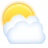 Cloud, weather, sun Gold icon
