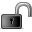 Unlock, Lock Black icon