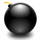 Bomb, explosive Black icon