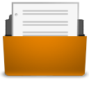 open, Orange, document DarkGoldenrod icon