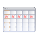 Calendar, Evolution WhiteSmoke icon