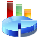 statistics, Diagram, Analytics, chart, pie LightSkyBlue icon