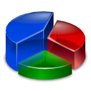 pie, chart, Diagram, Analytics, statistics MediumBlue icon