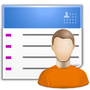 Contact, list, user, user chart CornflowerBlue icon