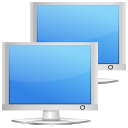stock, Connect, screens, Monitors CornflowerBlue icon